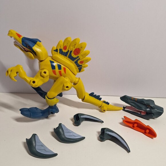 Jurassic World Hero Mashers Spinosaurus Dinosaur Parts Lot Yellow Blue - Picture 2 of 5